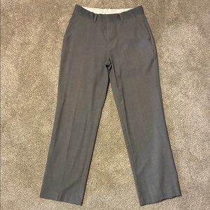 Men's Gray Dress Pants - Classic Straight Fit